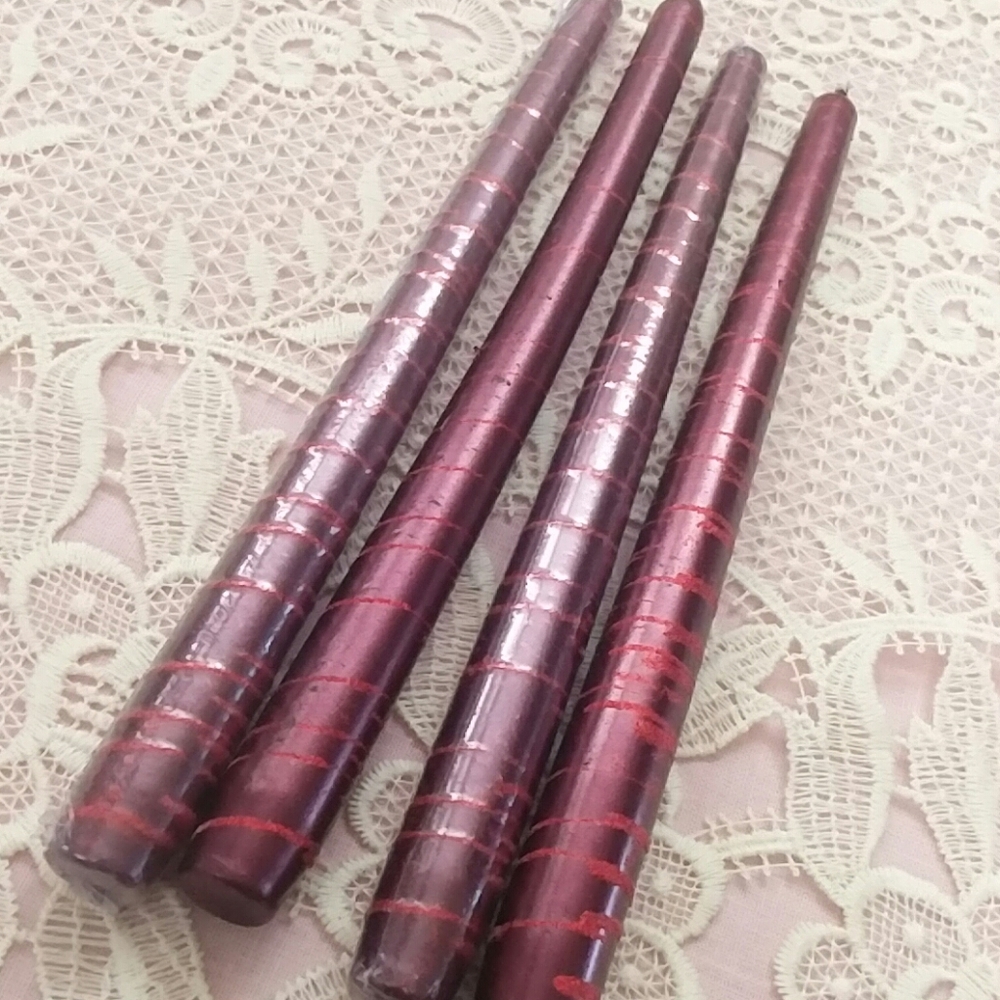 3/$20 Vintage glittered tapers